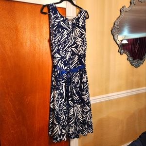 HAAIN Sleeveless blue white NWOT 2X 18W Dress